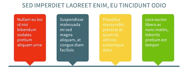 Elemento de infografía Plantilla de datos de etiqueta de color de línea de tiempo