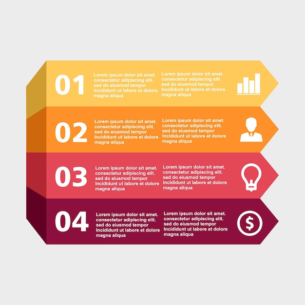 Elemento de infografía de plantilla de diseño vectorial conceptual