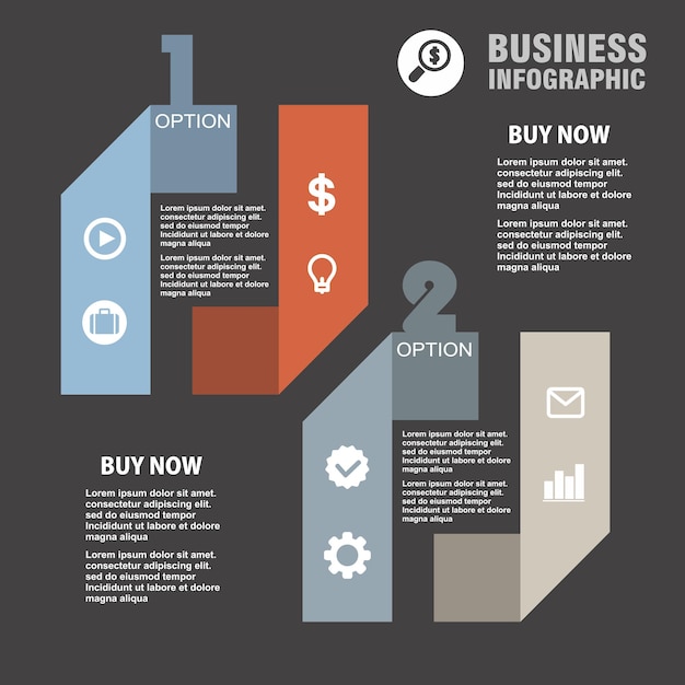 Elemento de infografía de plantilla de diseño vectorial conceptual