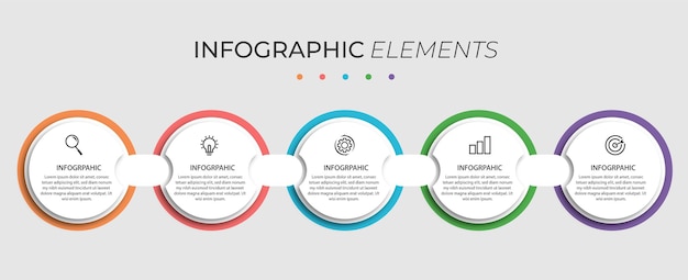 Elemento de infografía de presentación