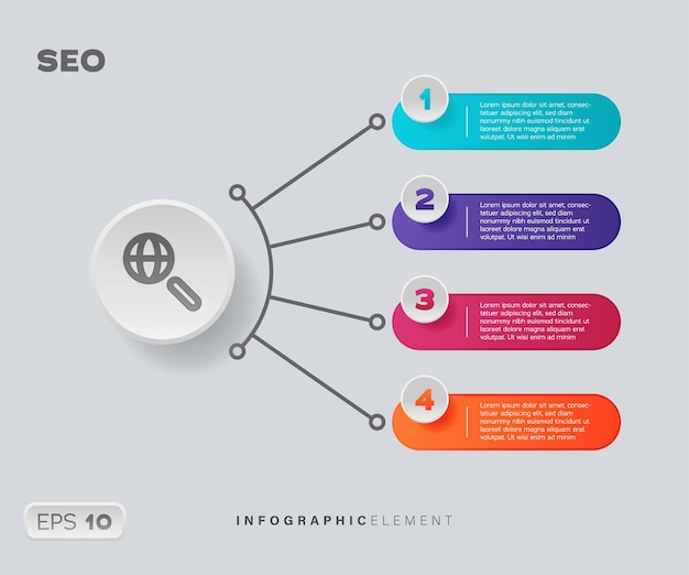 Elemento de infografía seo