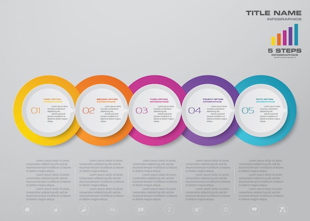 Elemento de infografías de línea de tiempo