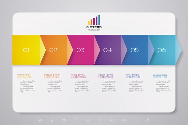 Elemento de infografías de línea de tiempo