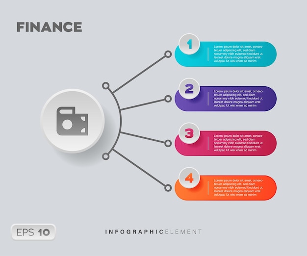 Elemento infográfico de finanzas