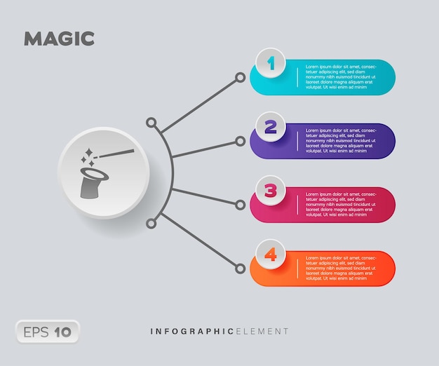 Elemento infográfico mágico