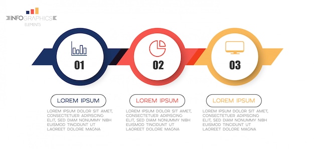 Elemento infográfico con opciones o pasos.