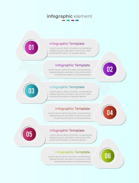 Elemento infográfico de tabla de contenido vectorial