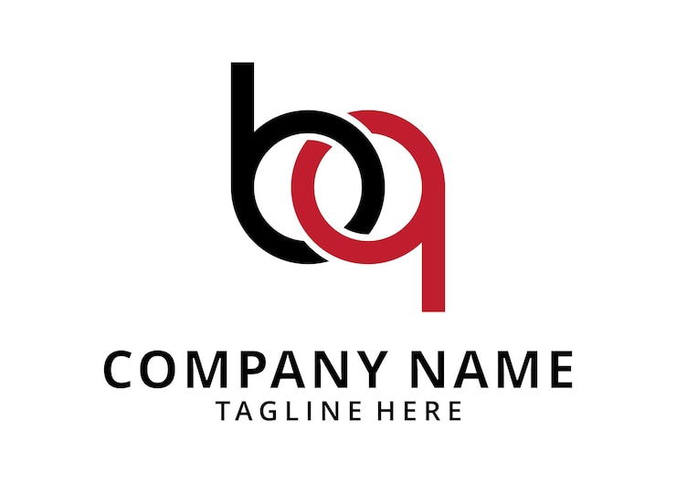 Vector elemento inicial del vector del icono del logotipo de la letra bq