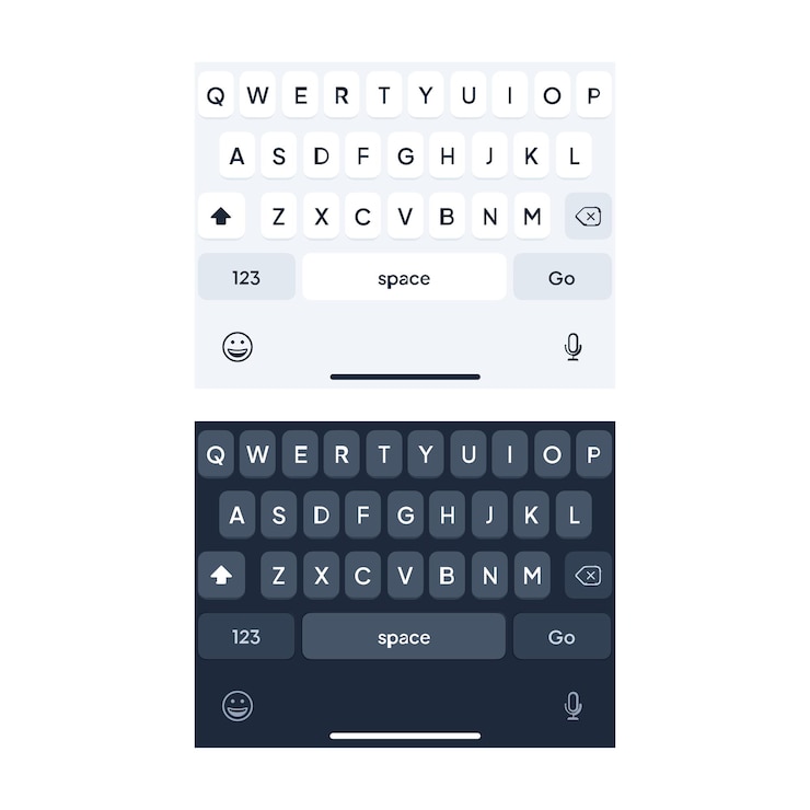 Vector elemento de la interfaz de usuario de entrada del teclado