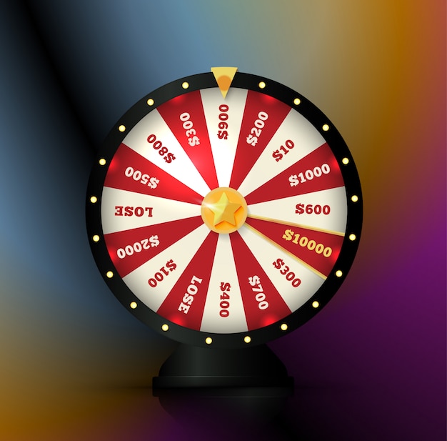 Elemento de juego de juego, rueca, ruleta ilustración. apuestas de casino, icono de apuestas en línea.