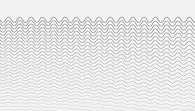 Elemento de líneas de onda abstractas para cartel de folleto de banner Arte de línea curva estilizada ondulada
