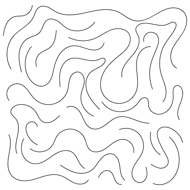 Vector elemento de líneas zigzag onduladas y onduladas abstractas