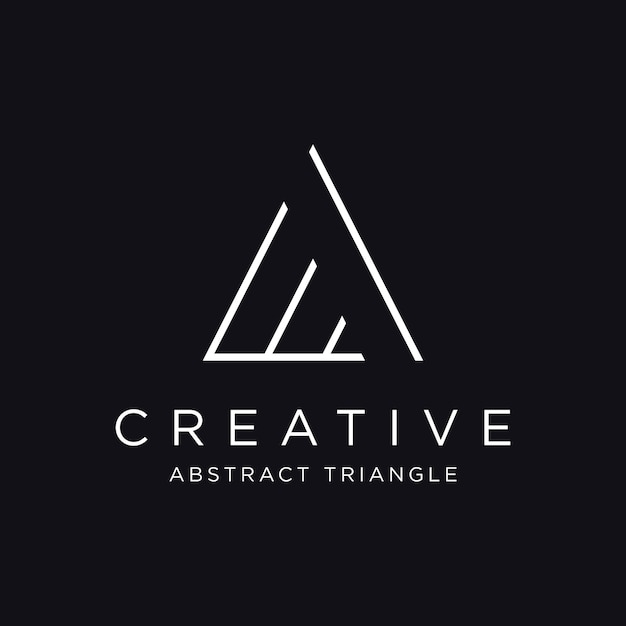 Elemento de logotipo abstracto de triángulo geométrico moderno y lujoso Logotipo para marca comercial y empresa