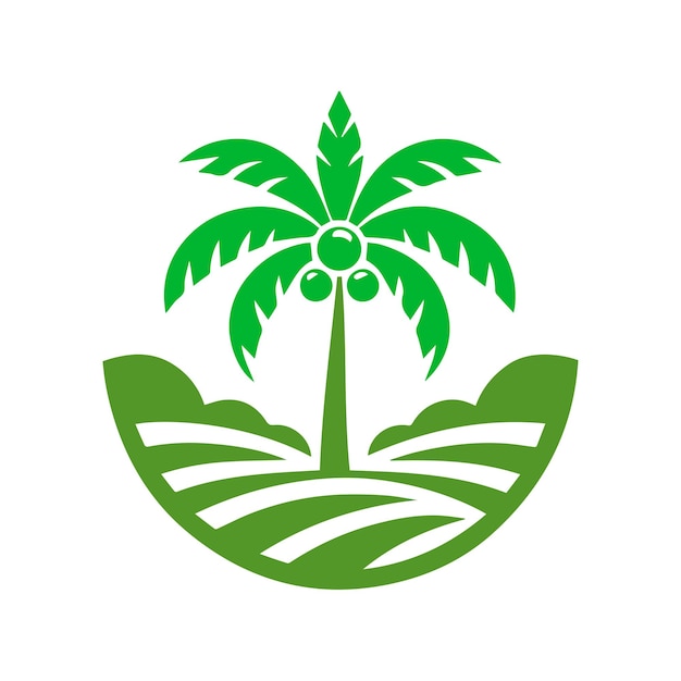 elemento del logotipo del árbol de palma plantilla del logotip de la palmera ilustración vectorial del logotip del árbol de palmera