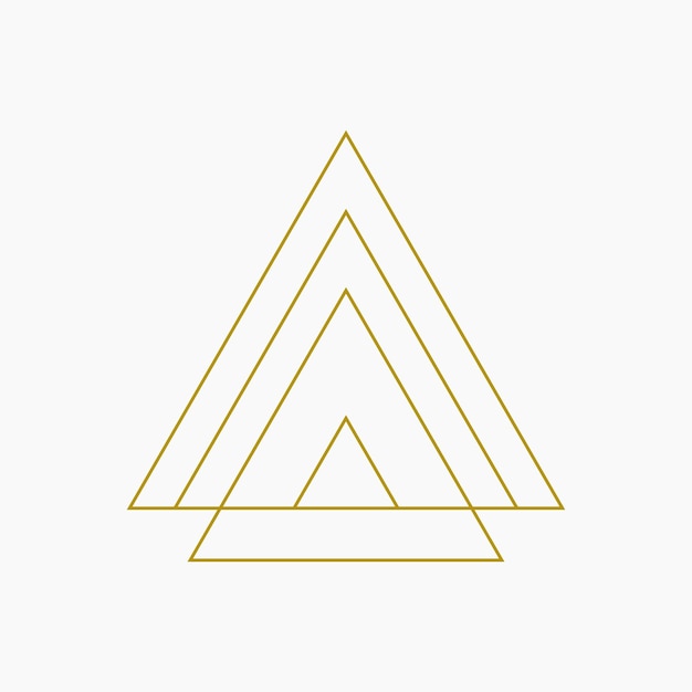 Elemento de logotipo elegante de forma de triángulo