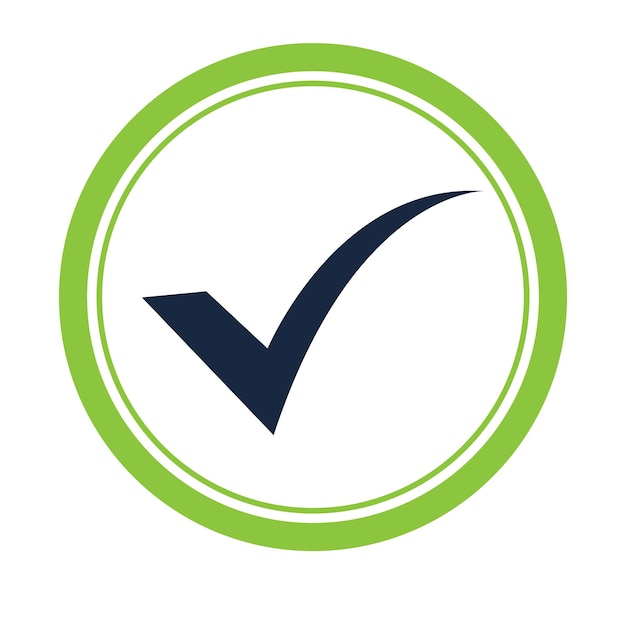 elemento de logotipo de icono de marca de verificación