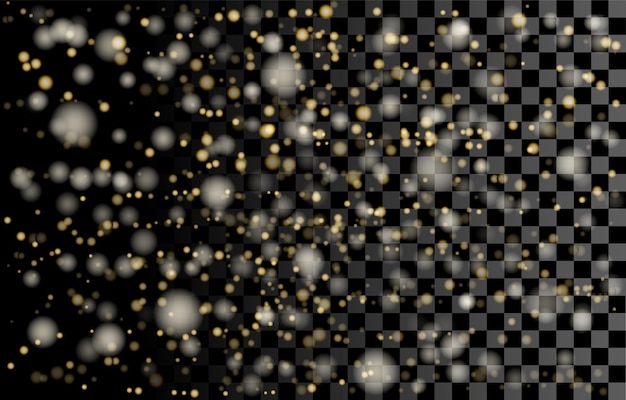 Elemento de luz borroso abstracto que se puede usar para la decoración de la portada o el fondo Bokeh dorado brillante