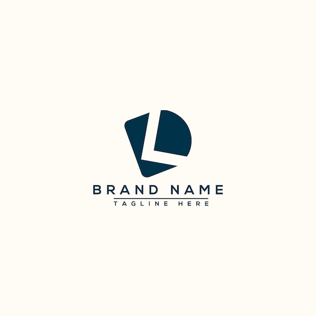Elemento de marca gráfico vectorial de plantilla de diseño de logotipo DL