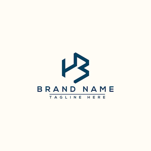 Elemento de marca gráfico vectorial de plantilla de diseño de logotipo HB