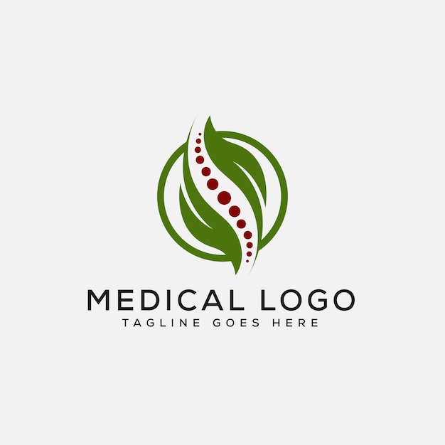 Elemento de marca gráfico vectorial de plantilla de diseño de logotipo médico