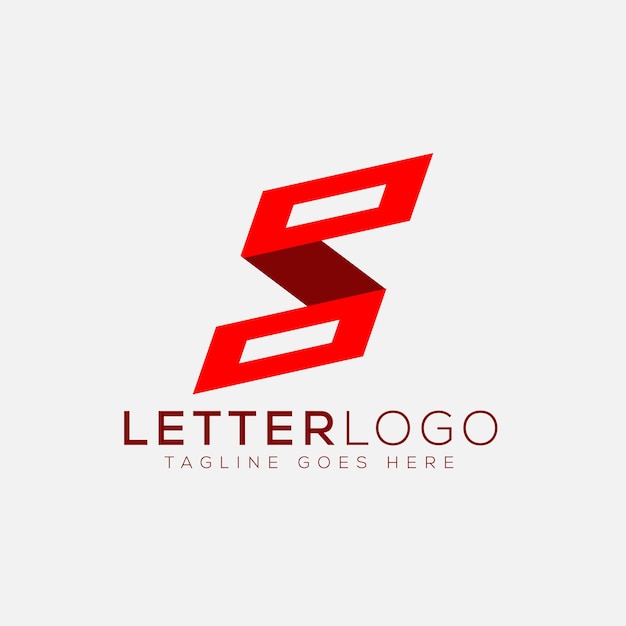 Elemento de marca de gráfico vectorial de plantilla de diseño de logotipo S