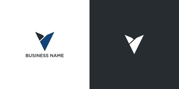 Elemento de marca gráfico vectorial de plantilla de diseño de logotipo V.