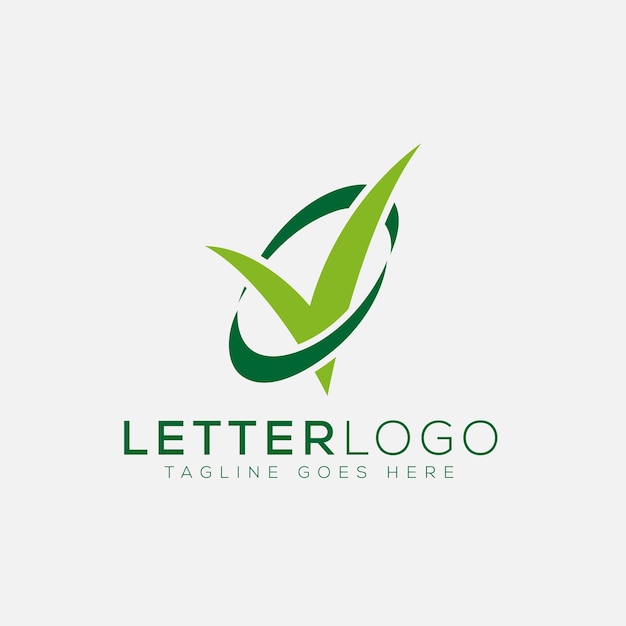 Elemento de marca de gráfico vectorial de plantilla de diseño de logotipo V