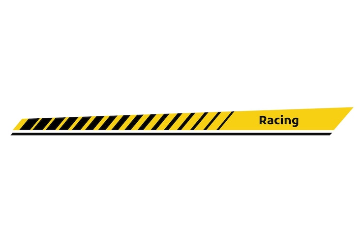 Vector elemento de marcado de identidad del vehículo para el transporte que modifica la línea de velocidad