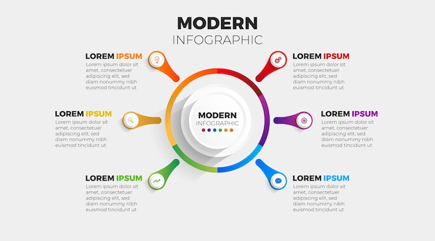 Elemento moderno de infografía 4