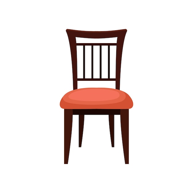 Elemento de muebles cómodos silla para el vector interior del hogar ilustración aislada sobre fondo blanco