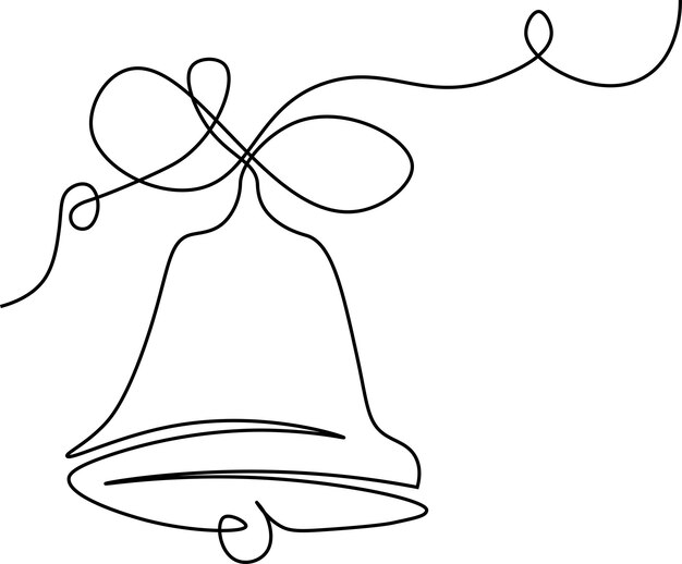 Elemento de Navidad Arte de línea Continua Una línea