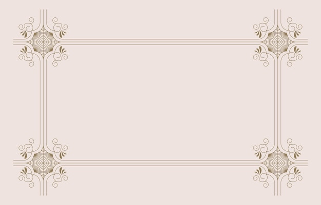 Elemento de objeto art déco vintage para íconos y decoración con rectángulo horizontal