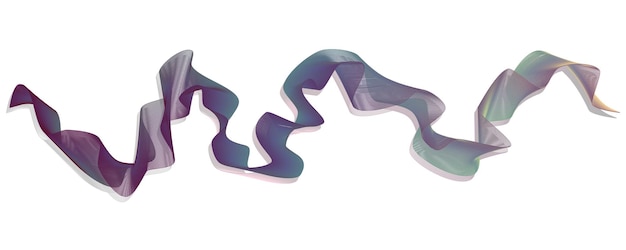 Elemento de onda abstracta para el diseño Ecualizador de pista de frecuencia digital Fondo de líneas de onda abstracta estilizada Ilustración vectorial Línea ondulada curva raya suave