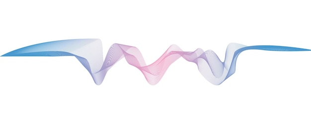 Elemento de onda abstracta para el diseño ecualizador de pista de frecuencia digital fondo de líneas de onda abstracta estilizada ilustración vectorial línea ondulada curva raya suave