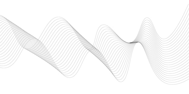 Elemento de onda abstracta con línea herramienta de mezcla Ilustración vectorial