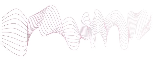 Elemento de onda abstracto para el diseño Ecualizador de pista de frecuencia digital Fondo de arte de línea estilizada Ilustración vectorial Onda con líneas creadas con la herramienta de mezcla Línea ondulada curva raya suave