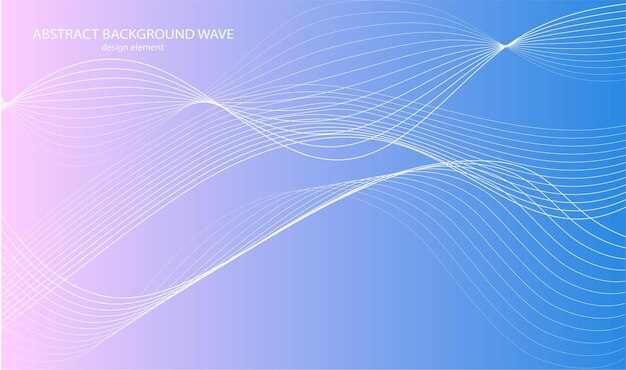 Elemento de onda abstracto para el diseño Ecualizador de pista de frecuencia digital Fondo de arte de línea estilizada Onda brillante colorida con líneas creadas con la herramienta de mezcla Línea ondulada curva suave stripeVector