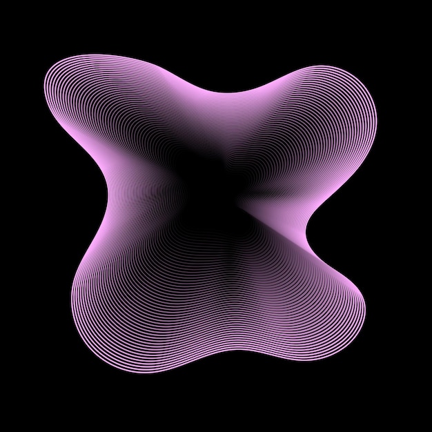 Elemento de onda abstracto para el diseño Ecualizador de pista de frecuencia digital Fondo de arte de línea estilizada