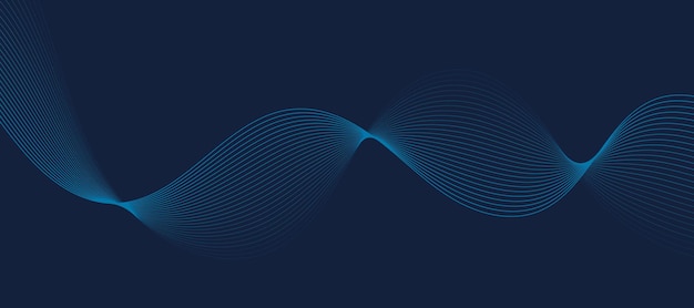 Elemento de onda abstracto para el diseño Ecualizador de pista de frecuencia digital Fondo de arte de línea estilizada