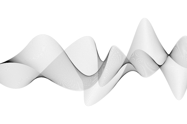 Elemento de onda abstracto para el diseño Ecualizador de pista de frecuencia digital Fondo de arte de línea estilizada