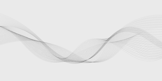 Elemento de onda abstracto para el diseño ecualizador de pista de frecuencia digital fondo de arte de línea estilizado