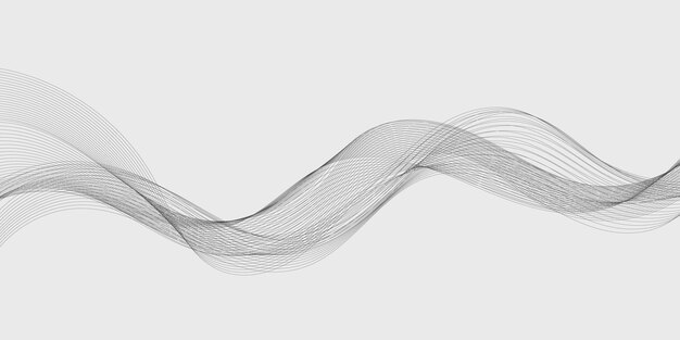 Elemento de onda abstracto para el diseño ecualizador de pista de frecuencia digital fondo de arte de línea estilizado