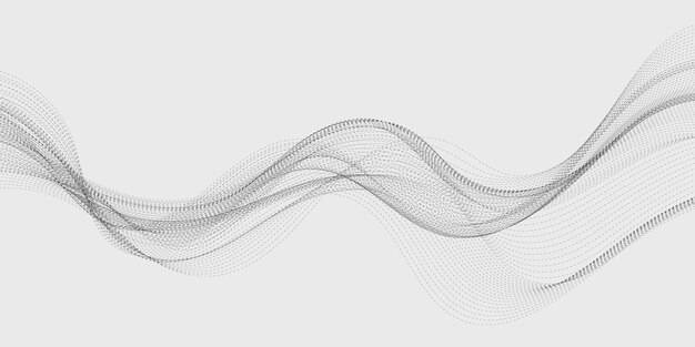 Elemento de onda abstracto para el diseño ecualizador de pista de frecuencia digital fondo de arte de línea estilizado