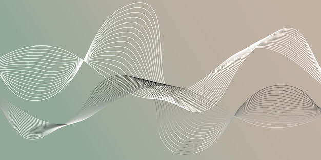 Elemento de onda abstracto para el diseño Equalizador de pista de frecuencia digital Línea ondulada curva Línea estilizada
