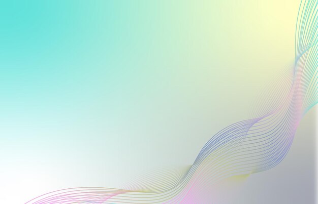 Elemento de onda abstracto para el diseño Estilizado línea pastel fondo de arte línea ondulada curva Vector
