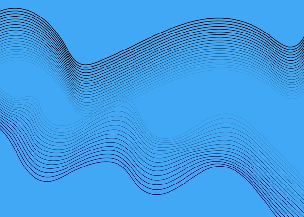 Elemento de onda abstracto para el diseño. Fondo de arte de línea estilizada. Vector