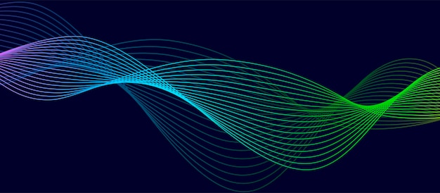 Elemento de onda de música abstracta para diseño Ilustración vectorial de dinámica de movimiento suave EPS 10