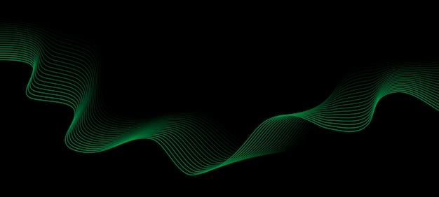 Elemento de onda de música abstracta para diseño Ilustración vectorial de dinámica de movimiento suave EPS 10