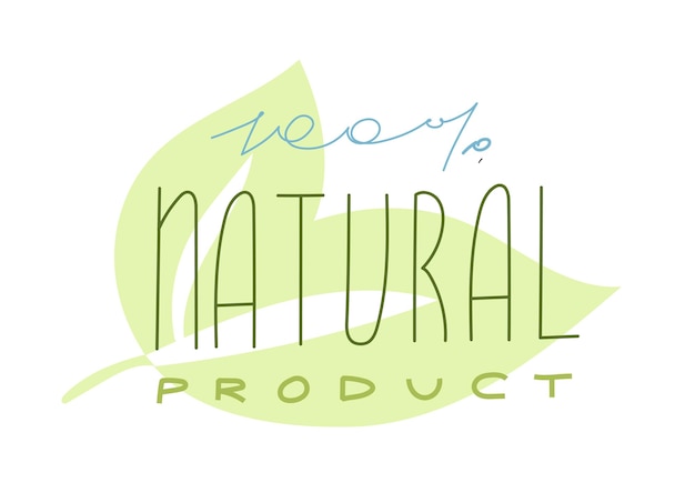Vector elemento orgánico de calidad natural del producto
