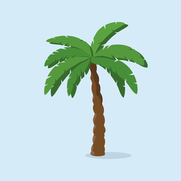Elemento de palmeras en estilo de línea plana moderna ilustración vectorial dibujada a mano del verano